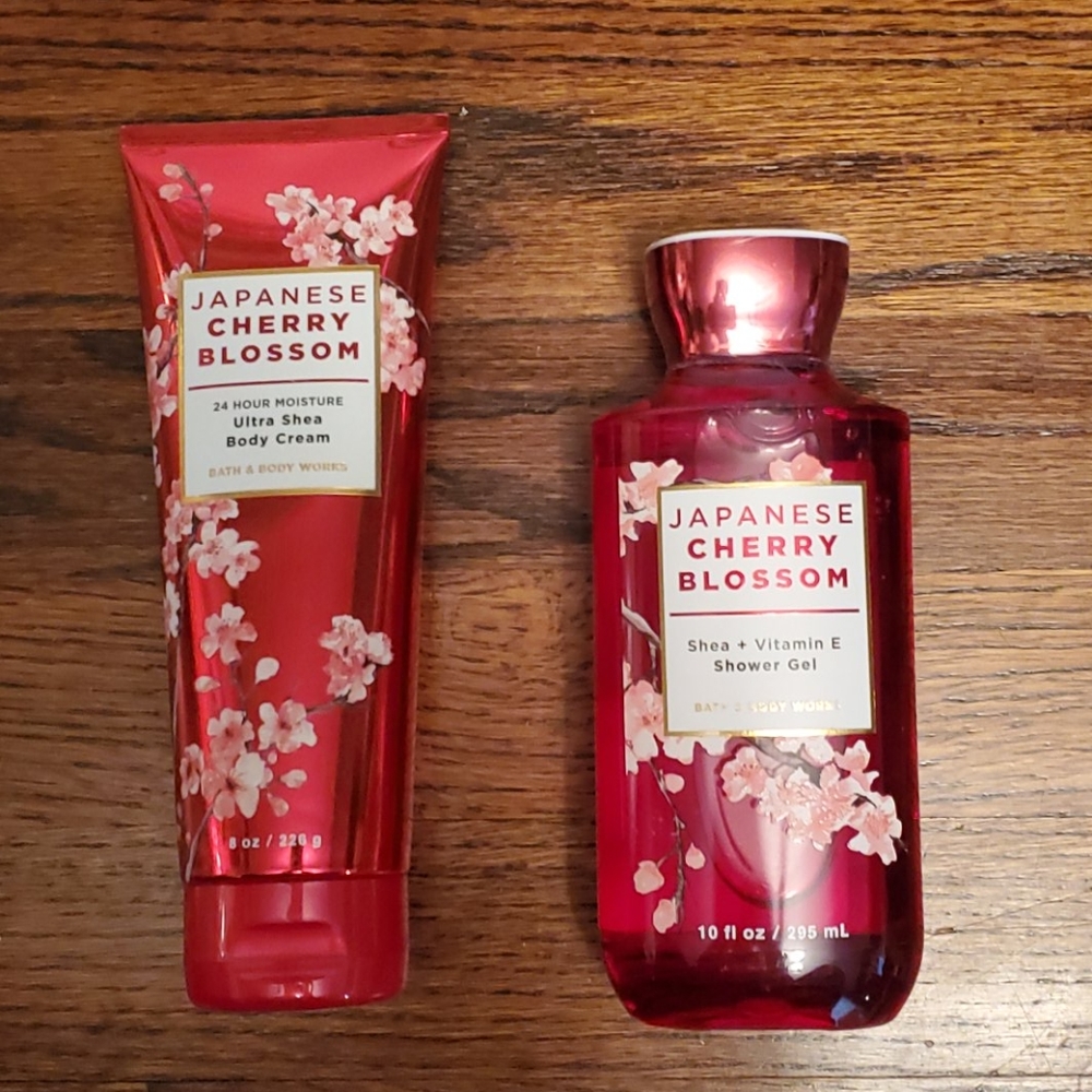 Japanese Cherry Blossom body cream and shower gel
